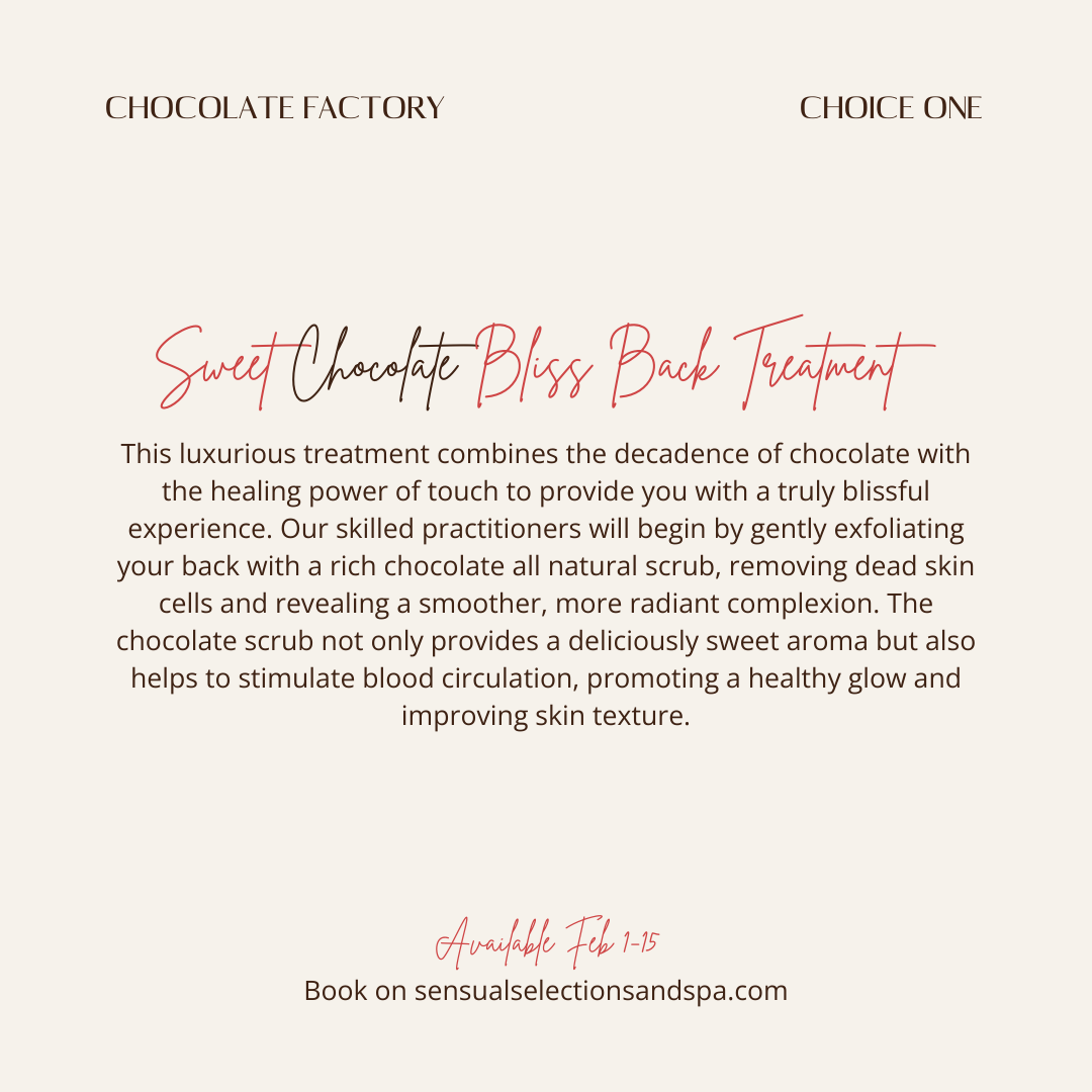 Sweet Chocolate Bliss Back Treatment
