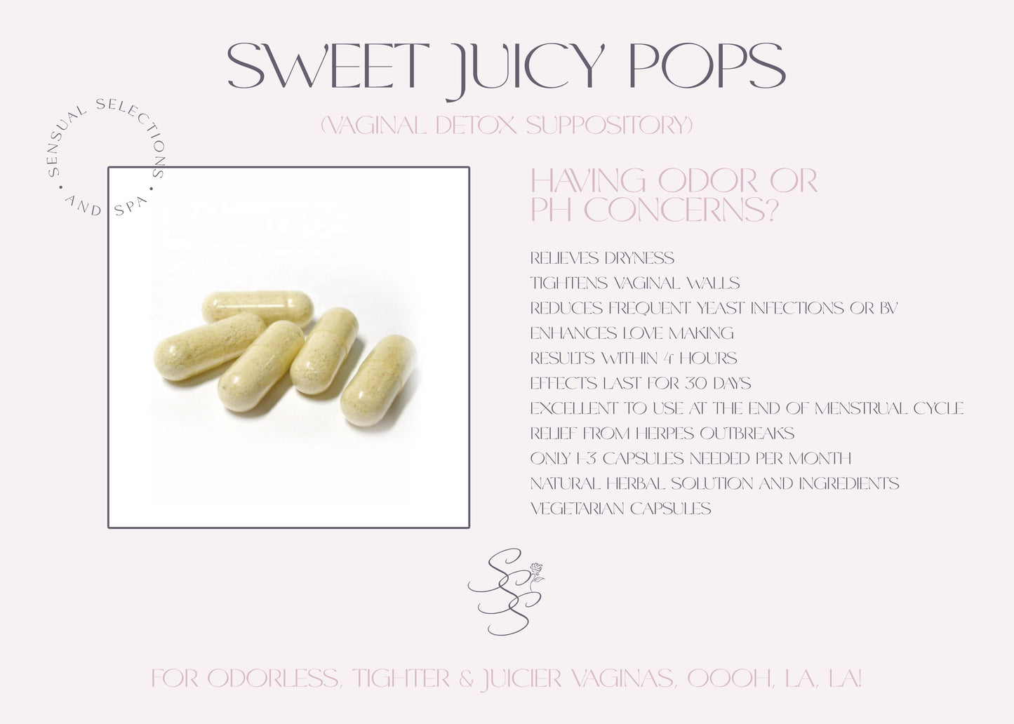 Sweet Juicy Pops (Yoni Suppository)